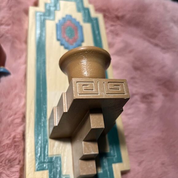 Lot of 7 Vintage Burwood MCM Southwest Native American Aztec wall decor. - Picture 3 of 16